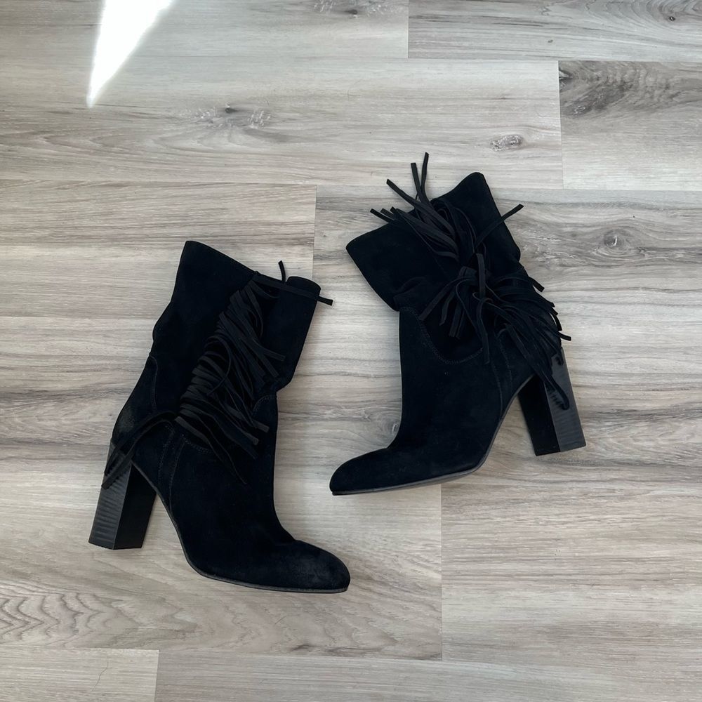 Free People 9 Black Wild Rose Slouch Boot
